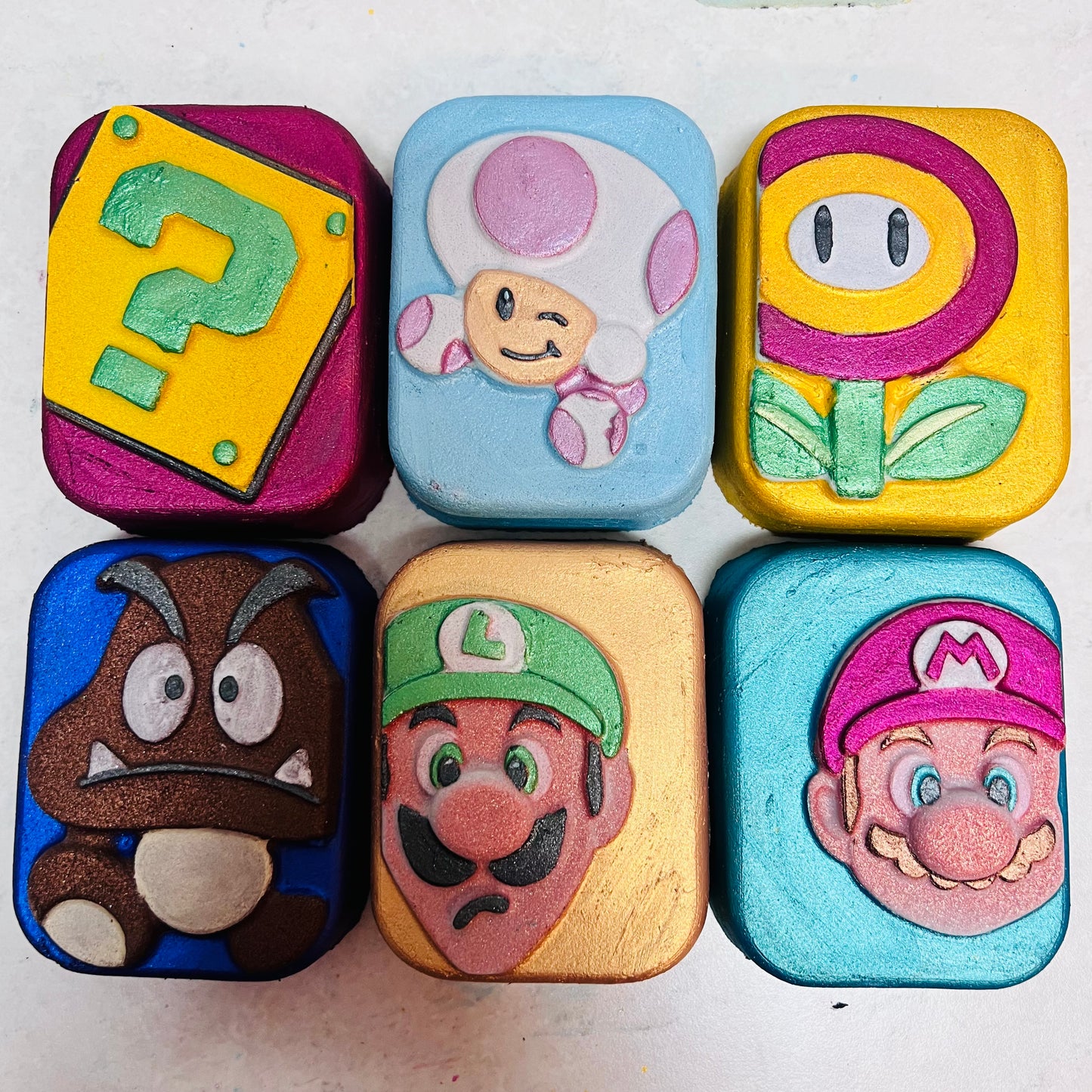 Wholesale Mario & Luigi Bath Bombs 6 to choose from.