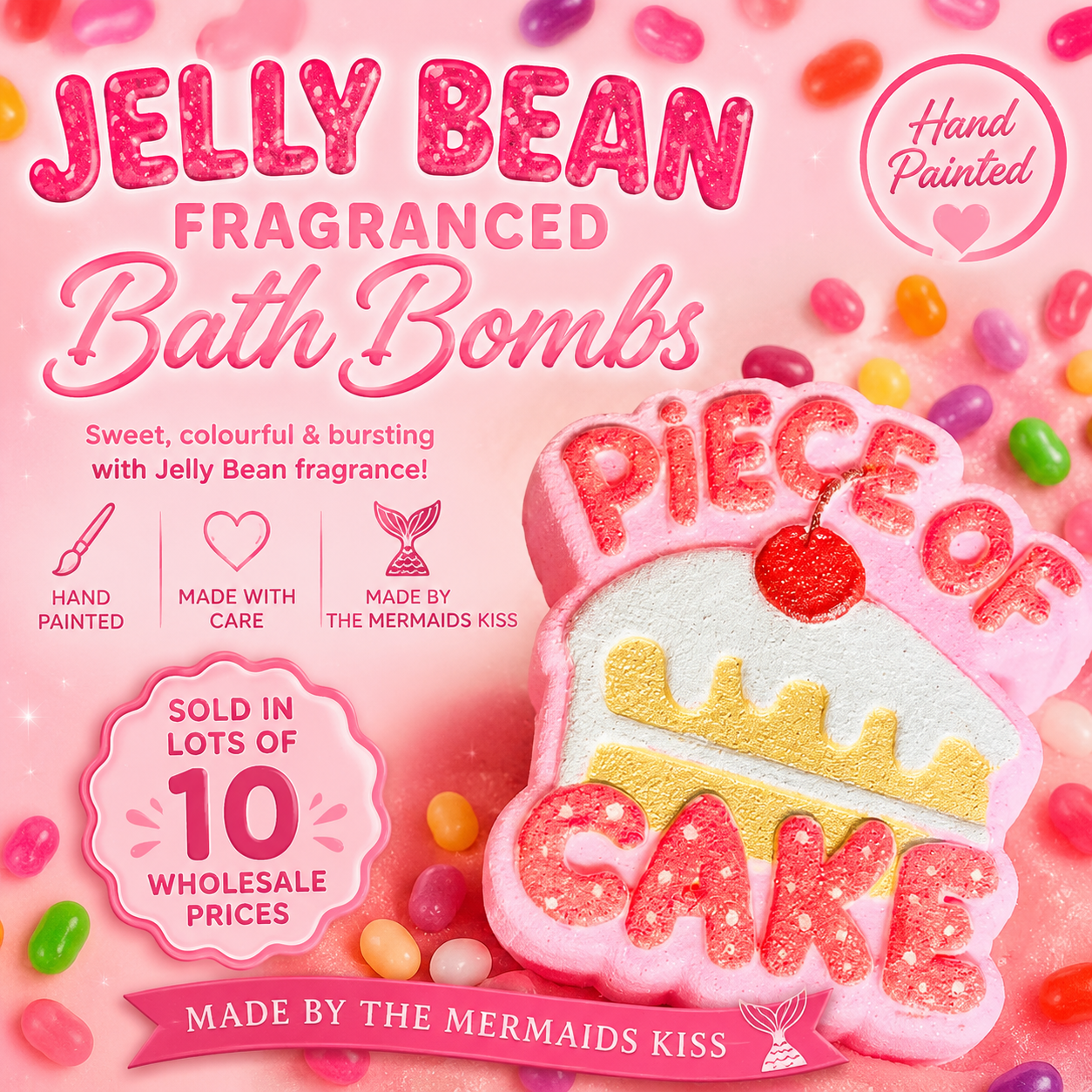 Piece of Cake Bath Bombs WHOLESALE x10