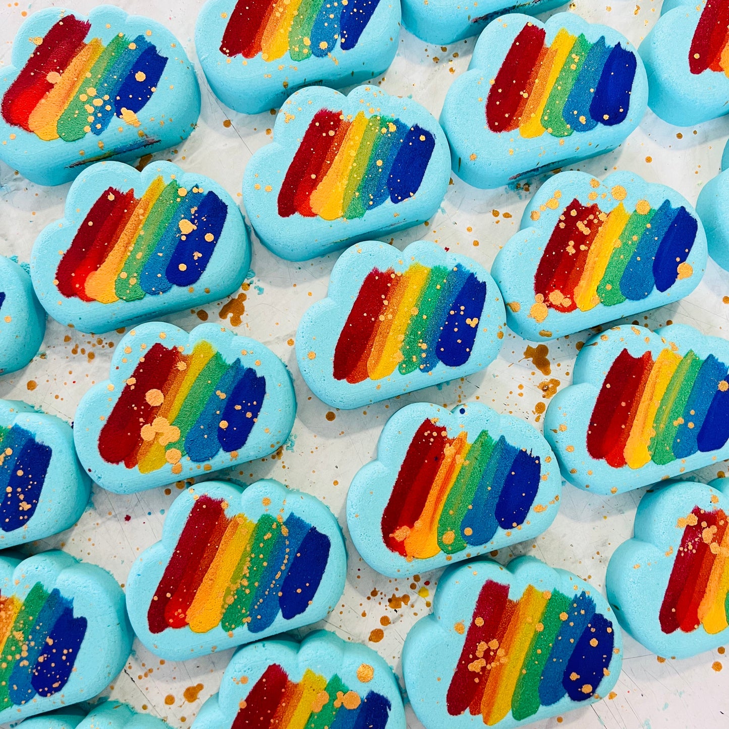 x10 Large Rainbow Cloud Bath Bomb WHOLESALE