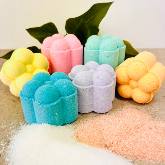 10x Salt Bath Bombs WHOLESALE 6 Colours and Fragrances 190gm each
