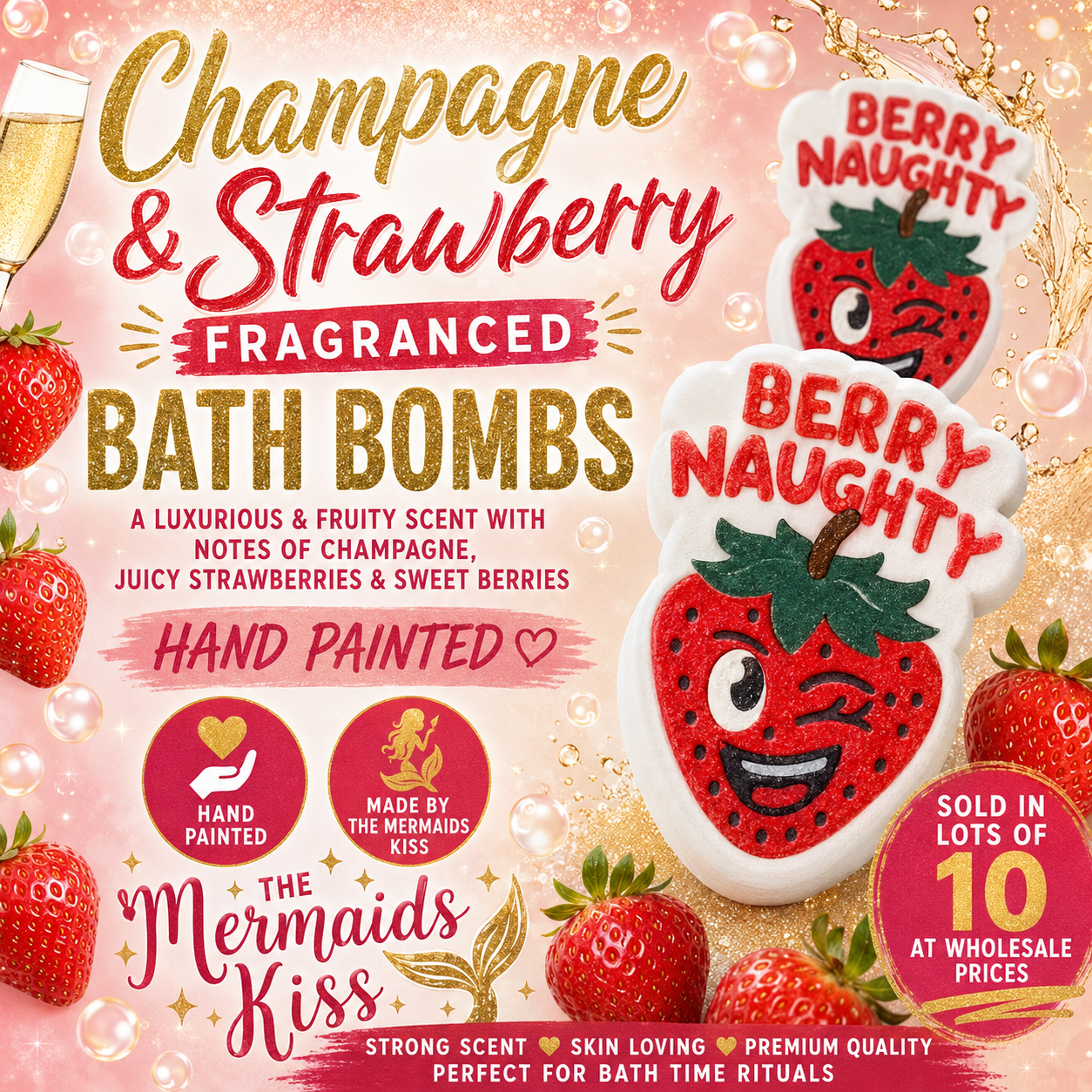 Berry Naughty Bath Bombs WHOLESALE x10