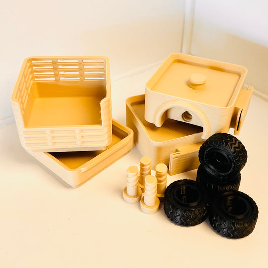 Click & Connect Vehicles Mid Section  Add On Set 8 Pieces Standard Colours