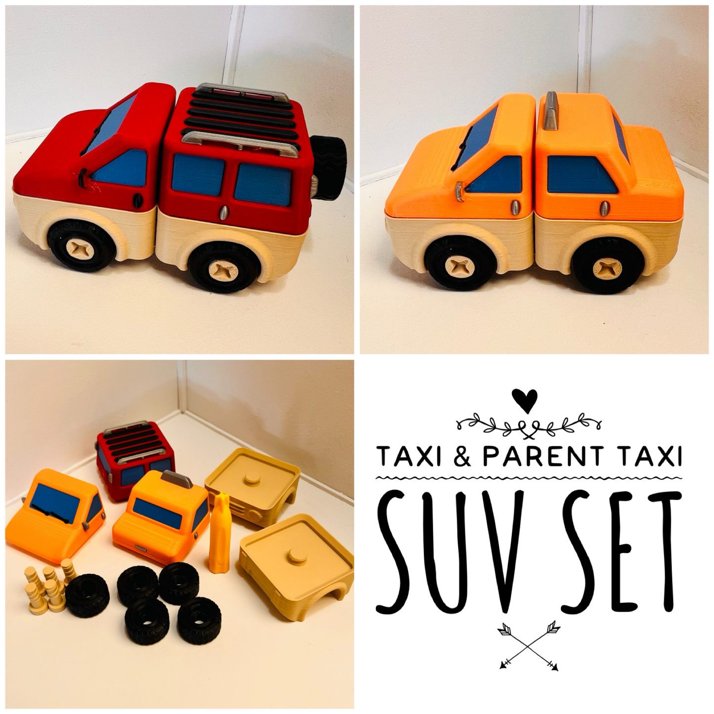 Click & Connect Vehicles Taxi , Parent Taxi SUV Set 16 Pieces