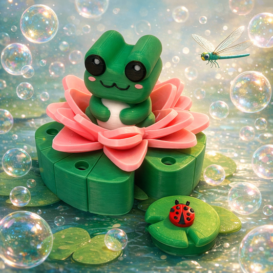 5x 3D Printed Bath Bomb Derek the Frog Designed and made by TMK