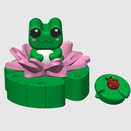 5x 3D Printed Bath Bomb Derek the Frog Designed and made by TMK