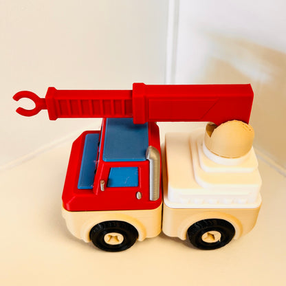 Click & Connect Vehicles Crane & Digger Trucks Set 18 Pieces