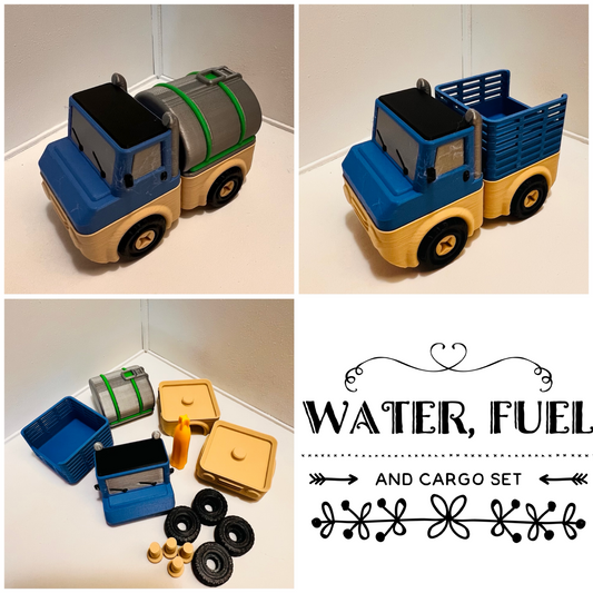 Click & Connect Vehicles Water, Fuel, Cargo Set 14 Pieces