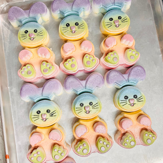 7 Piece Rainbow Easter Bunny Bath Bombs WHOLESALE x10
