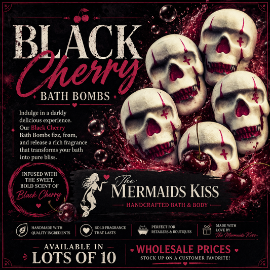 Black Cherry Skulls Bath Bombs WHOLESALE x10
