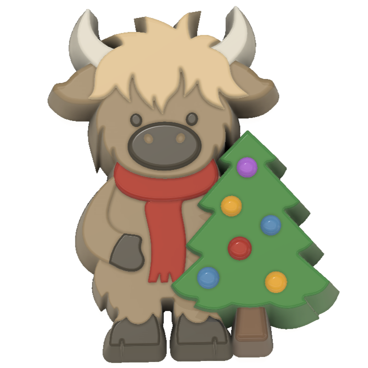 Christmas 26 Highland Cow Tree Bath Bombs WHOLESALE x10