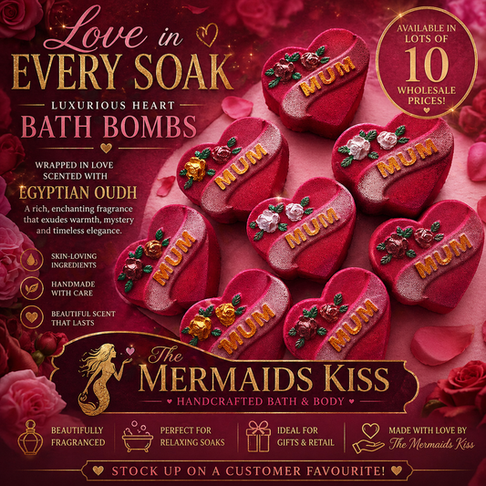 Mum Heart Bath Bombs WHOLESALE x10