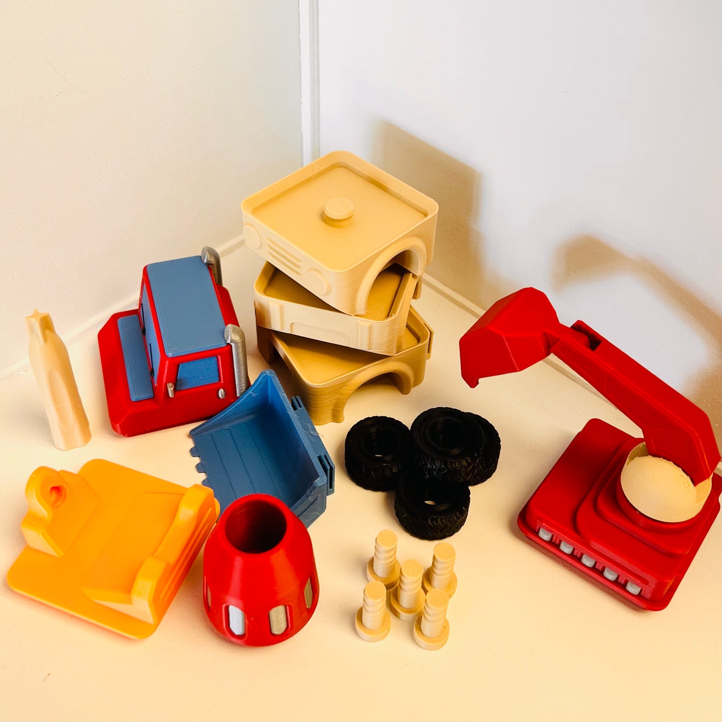 Click & Connect Vehicles Earth Works & Cement Trucks Set 20 Pieces