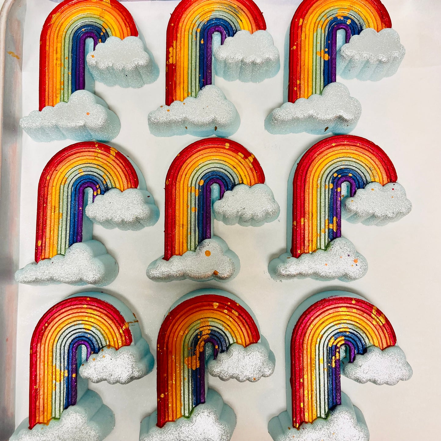 10x 270gm Double Arch Cloud Rainbow Bath Bomb WHOLESALE