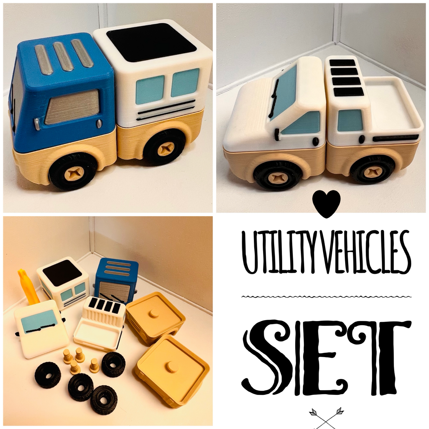Click & Connect Vehicles Utility Vehicles Set 15 Pieces