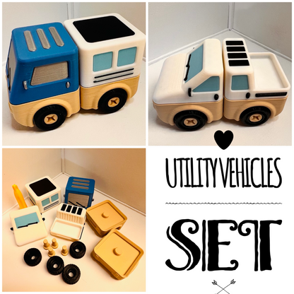 Click & Connect Vehicles Utility Vehicles Set 15 Pieces