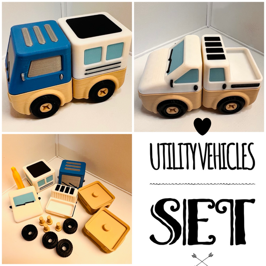 Click & Connect Vehicles Utility Vehicles Set 15 Pieces