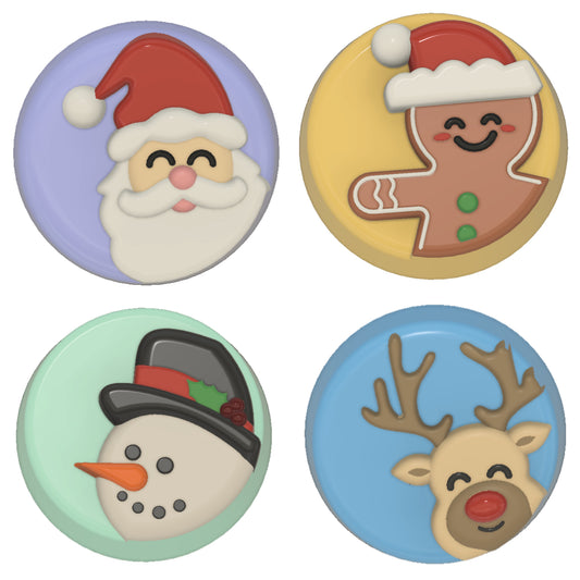 Christmas 26 Round Disk Collection  Bath Bombs WHOLESALE x10
