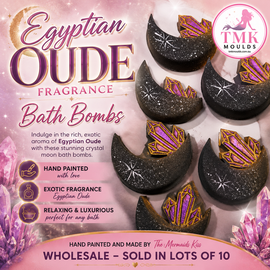 Crystal Moon Black Bath Bombs WHOLESALE x10