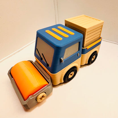 Click & Connect Vehicles Roller, Cargo, Fire Trucks Set 20 Pieces