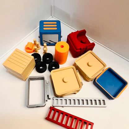 Click & Connect Vehicles Roller, Cargo, Fire Trucks Set 20 Pieces