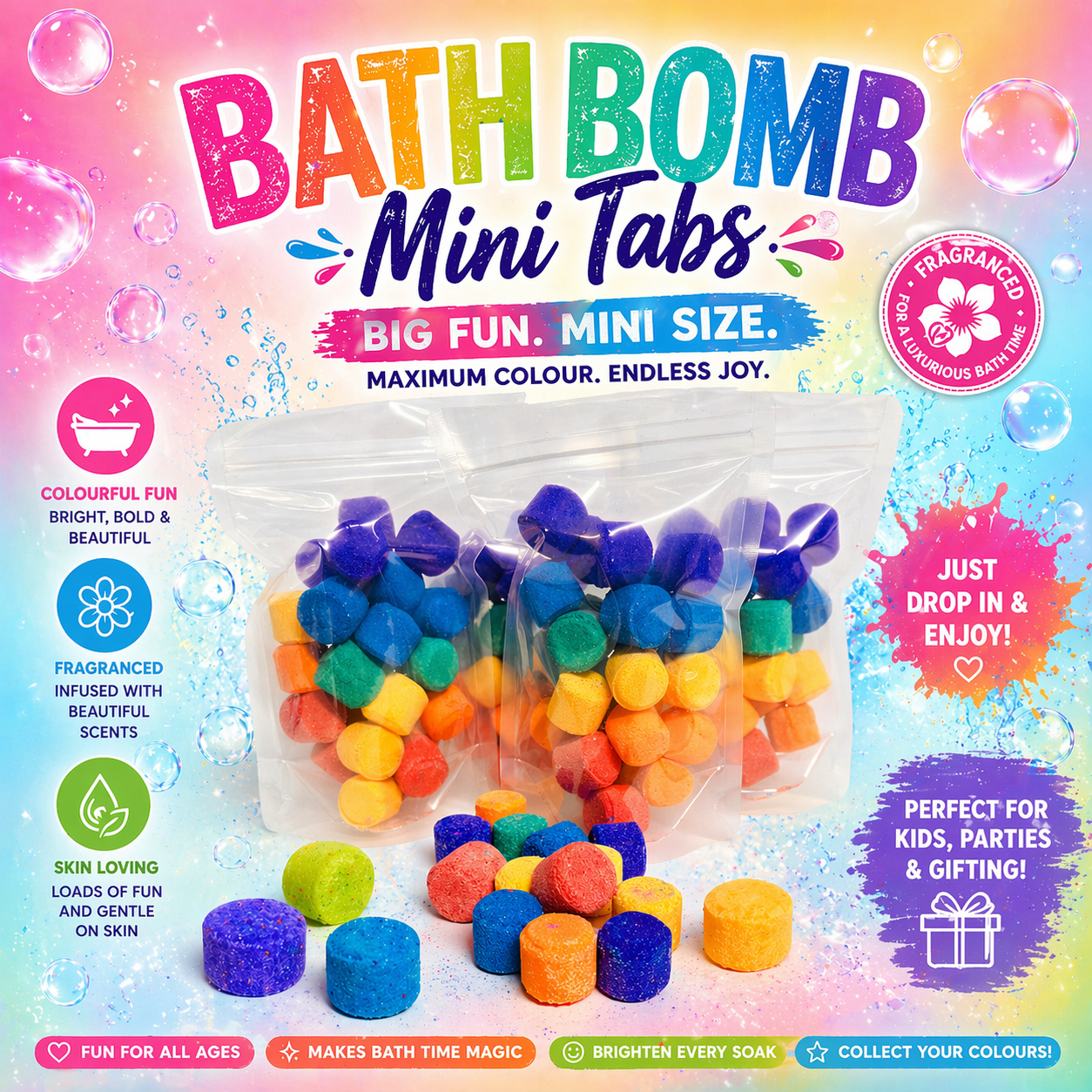 Bulk Buy/ Wholesale 10x Mini High Dye Load Bombs in Bags